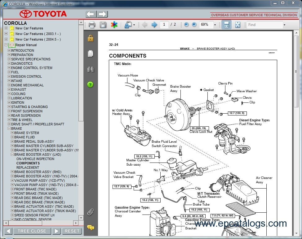 01 Toyota Corolla Service Manual Download